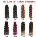 Wavy Faux Locs Ombre Curly Crochet Hair Extensions